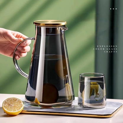 DecorBites™ Glass Juice Kettle Set - Large Capacity, High Temp Resistant, Nordic Style