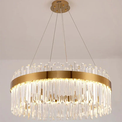 Decorbites™ Kristallanhänger-Lüsterleuchte – Nordisches Luxusgold-Deckenlicht für das Wohnzimmer