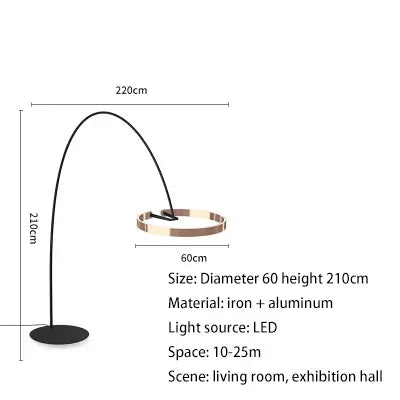 Decorbites™ Goldene Kupferne Schwarze Dimmbare LED Stehlampe für Wohnzimmer und Hotel