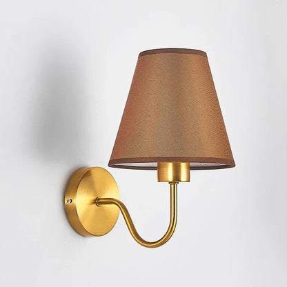 DecorBites™ Gold Fabric Wall Lamp for Modern Nordic Style Living Spaces