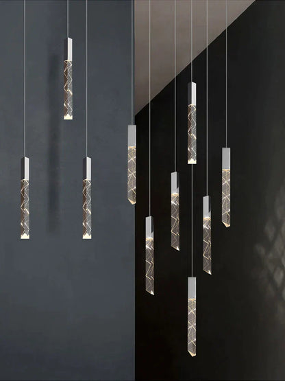 Decorbites™ Kristall-Chrom-LED-Kronleuchter: Elegante Duplex-Treppenbeleuchtung für moderne Innenräume