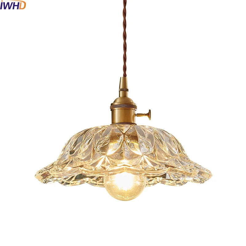 Decorbites™ Japanischer Stil LED-Hängeleuchte Kupferglas Hängelampe