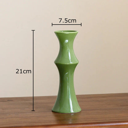 Decorbites™ Bambusförmige Keramikvase: Tischdekoration & Blumengesteck im Raum