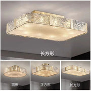 Gold Glass Suspension Chandelier