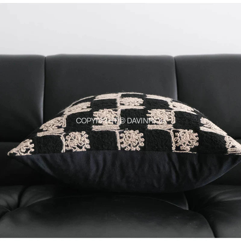 Decorbites™ Französische Sonnenblumen-Stickerei Dekorative Kissenbezug Vintage Chic Heimdekoration