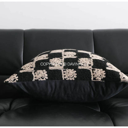 Decorbites™ Französische Sonnenblumen-Stickerei Dekorative Kissenbezug Vintage Chic Heimdekoration