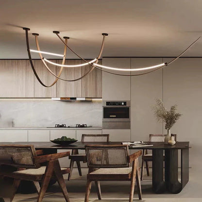 Decorbites™-Leder-Leuchter: Minimalistisches nordisches LED-Pendant-Licht für Wohnzimmer, Esszimmer und Schlafzimmer