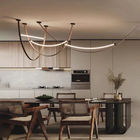 Decorbites™-Leder-Leuchter: Minimalistisches nordisches LED-Pendant-Licht für Wohnzimmer, Esszimmer und Schlafzimmer