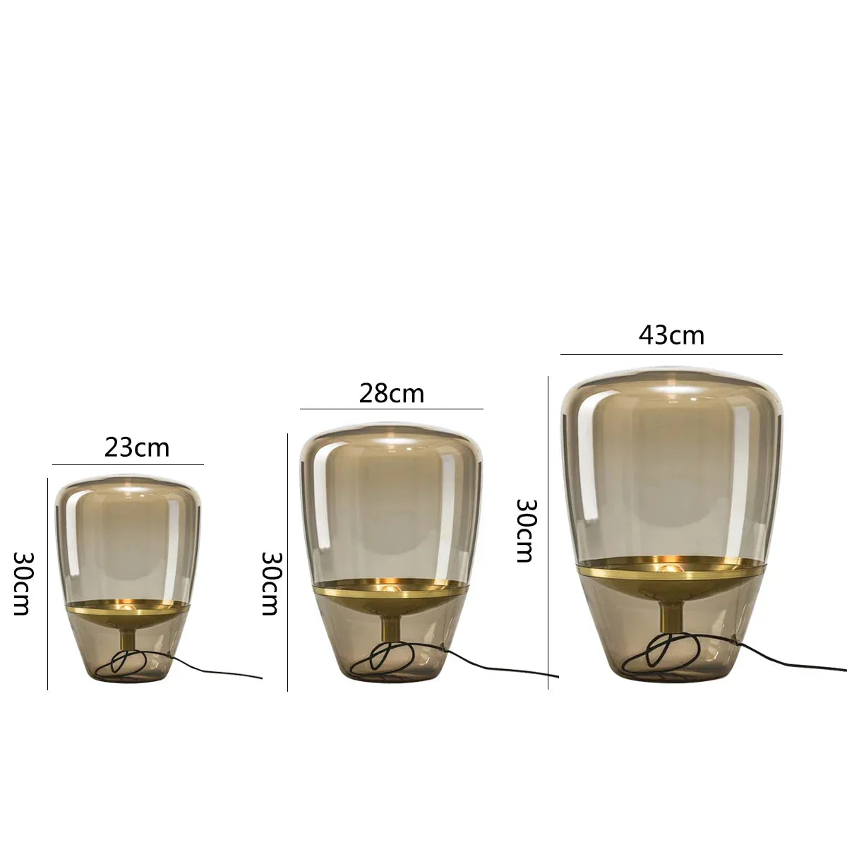 Decorbites™ Glas-Tischlampen Innenraum-Nachttischlampe für Wohnzimmer LED-Beleuchtung