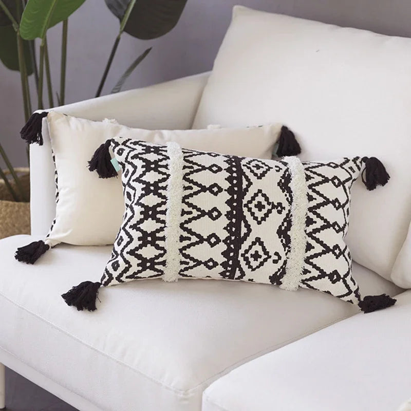 Decorbites™ Geometrisch getuftes Baumwollgewebe-Kissenbezug 45x45 cm für Heim-Sofa-Bett-Dekoration