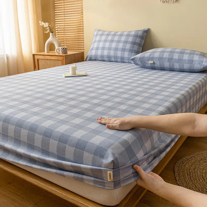 Decorbites™ Grobe Baumwoll-Bettwäsche für Queensize mit Spannbettlaken und Kissenbezügen