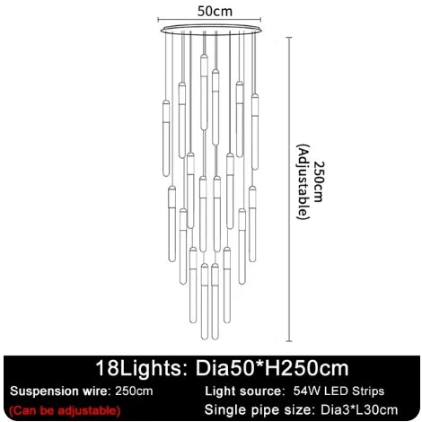 Decorbites™ LED-Kronleuchter: Moderne Pendelleuchte für Treppenhaus & Küche zur Haushaltsdekoration