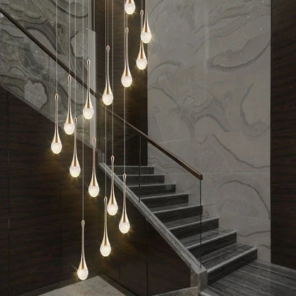 DecorBites™ Crystal Bubble Chandelier for Living, Dining, Bedroom - Modern Stairwell Design
