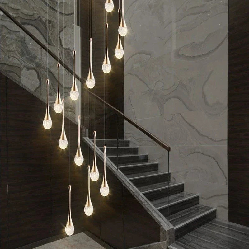 DecorBites™ Crystal Bubble Chandelier: Modern Luxury Lighting for Home, Dining, Bedroom & Stairwell