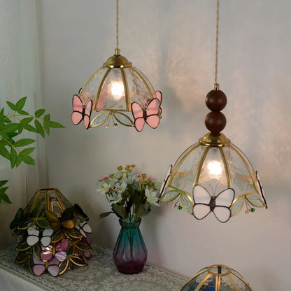 Decorbites™ Klar-Glas-LED-Pendantleuchte Tiffany-Schmetterling Hängelampe