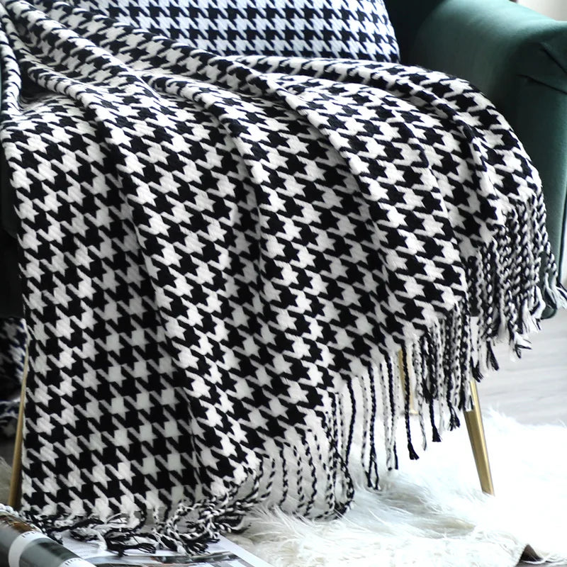 Decorbites™ Hahnentritt-Muster-Wurfdecke