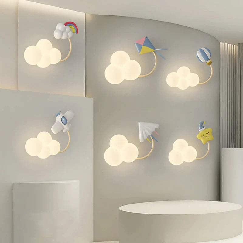 Rainbow Airplane Wall Light