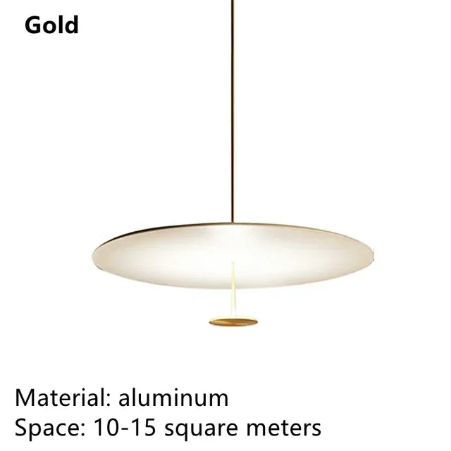 Gold Black Ring Pendant Minimalist D60cm