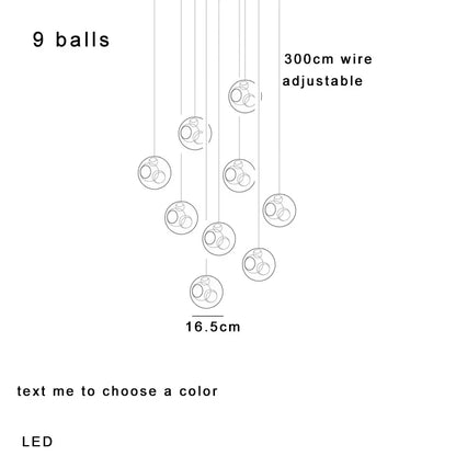 DecorBites™ Clear Glass Pendant Light Dimmable LED Luxury Hanging Lamp