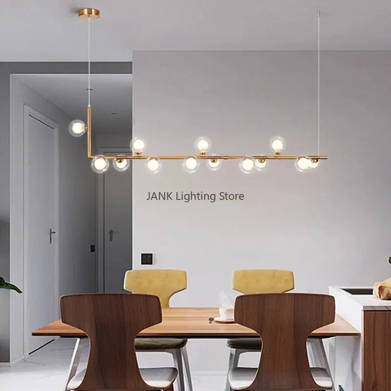 Decorbites™ Doppeltes Glas-Schirm-Hängeleuchte: Nordisches minimalistisches Design, LED-Lampe für Wohnzimmer, Restaurant