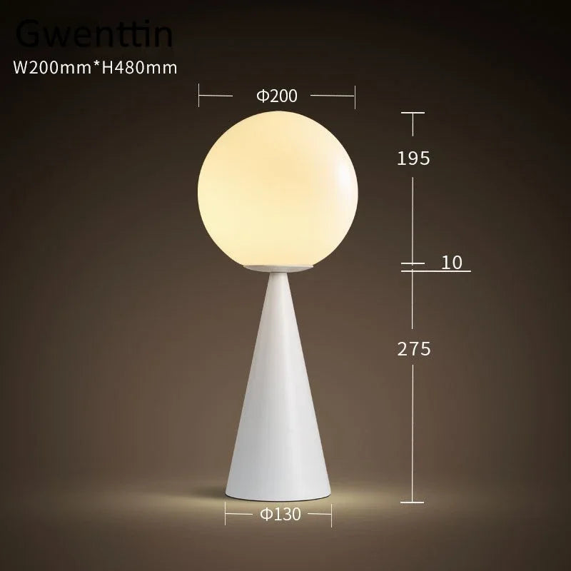 Gold Glass Ball Table Lamp