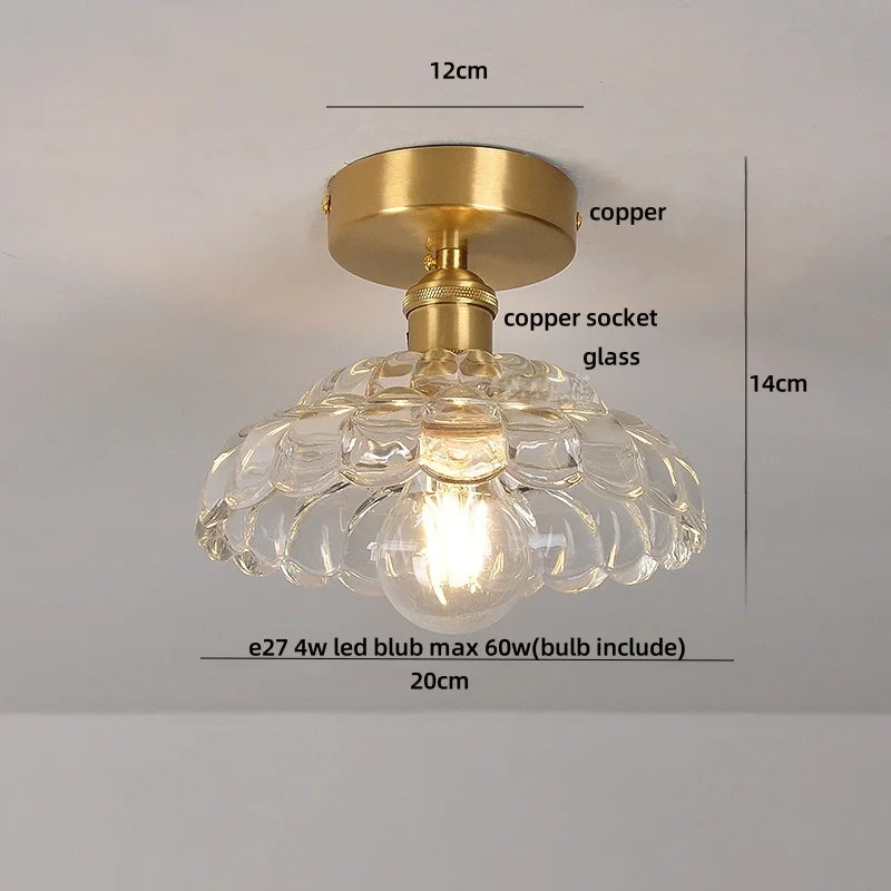 DecorBites™ Crystal Glass LED Ceiling Lamp Modern Luxury Interior Lighting Fixture