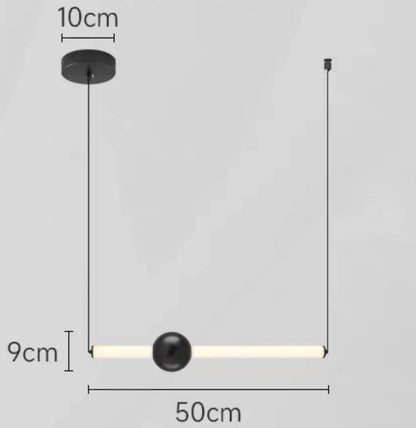 Decorbites™ Glasstab-Hängeleuchte - Moderne lange Hängelampe für Wohnzimmer, Schlafzimmer & Laden