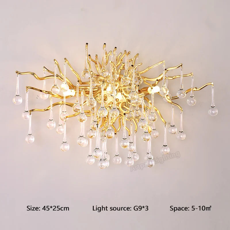 Decorbites™ Kristall-LED-Wandleuchte für Wohnzimmer und Schlafzimmer, moderne Innenraum-Wandlampe