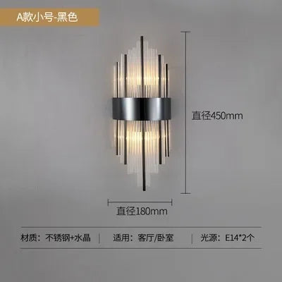 DecorBites™ Crystal LED Wall Light Modern Indoor Lighting for Living Room & Aisle