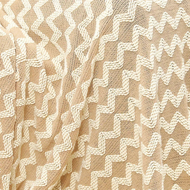 Decorbites™ Gestrickte Blanket mit Troddel-Saum: Gemütliche Wärme für Zuhause, Büro, Sofa und mehr
