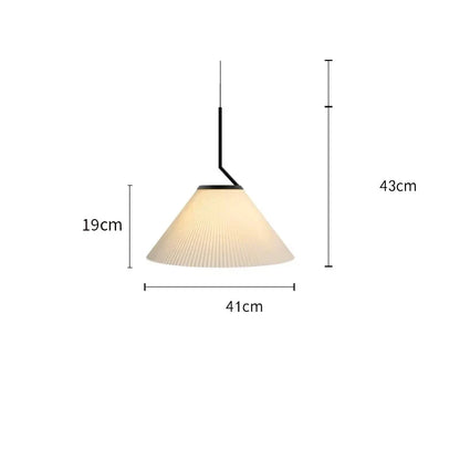 DecorBites™ Cream LED Pendant Light Nordic Pleated Chandelier for Home Decoration