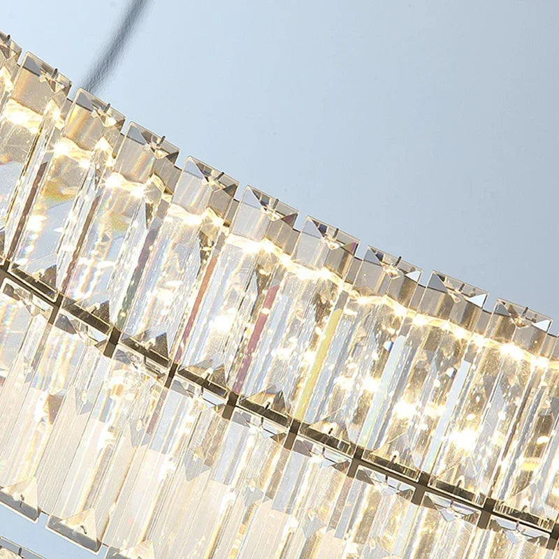 Gold Crystal Ring Ceiling Light
