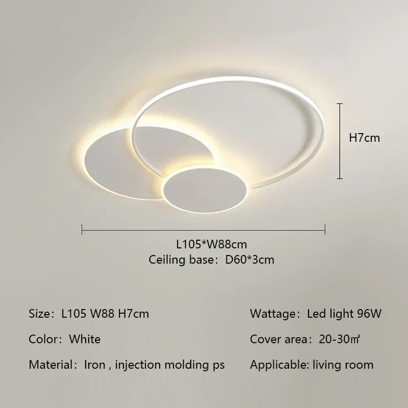 Decorbites™ Kreise LED Deckenleuchten Modernes Minimalismus Dimmbare Schlafzimmerlampenarmaturen