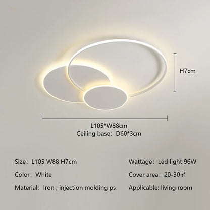 Decorbites™ Kreise LED Deckenleuchten Modernes Minimalismus Dimmbare Schlafzimmerlampenarmaturen