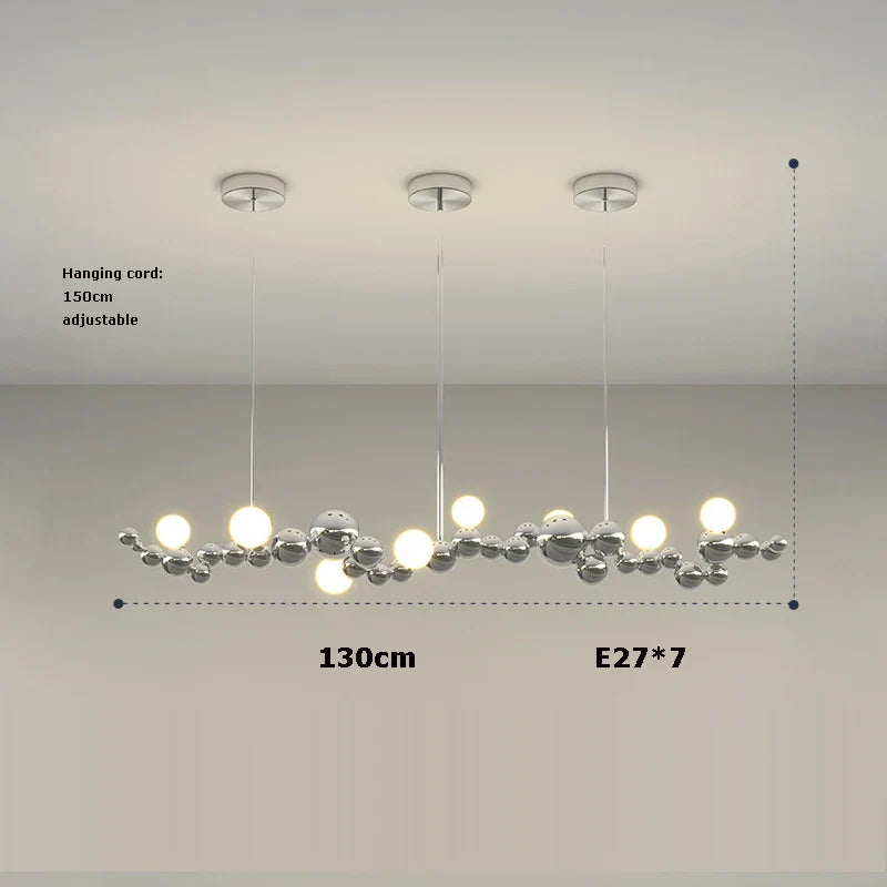 Decorbites™ Dimmbare LED-Hängeleuchte für das Wohnzimmer - Gold Silber Leuchte
