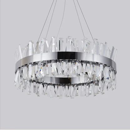 Decorbites™ Kristall-LED-Hängeleuchte Chrom/Gold Luxus-Kronleuchter für Küche und Wohnzimmer.