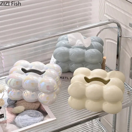 Decorbites™ Wattewolken-Keramik-Tissuebox - Modernes Dekor