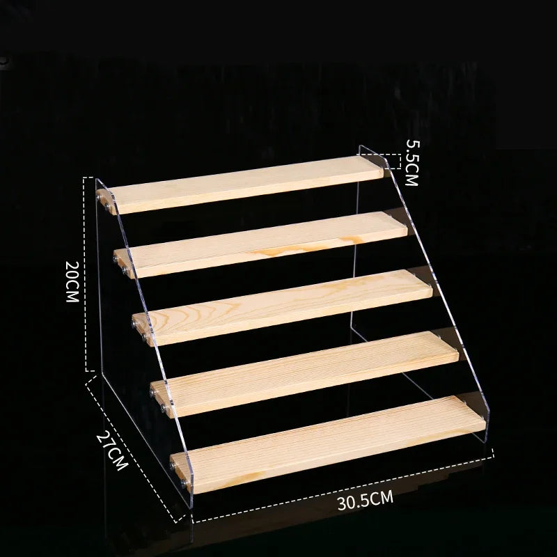 DecorBites™ Acrylic Makeup Organizer Display Stand - 5 Layer Clear Cosmetic Holder