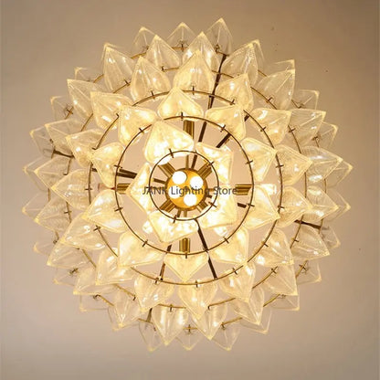 Decorbites™ Blatt-Glas-Hängeleuchte: Moderner Luxus-Kristall-Aufhänger für Wohnzimmer, Restaurant, Schlafzimmer.