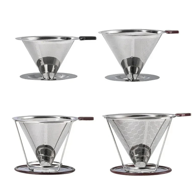 Decorbites™ Doppelschichtiger Edelstahl-Kaffeefilter-Trichter für langlebige Zubereitung