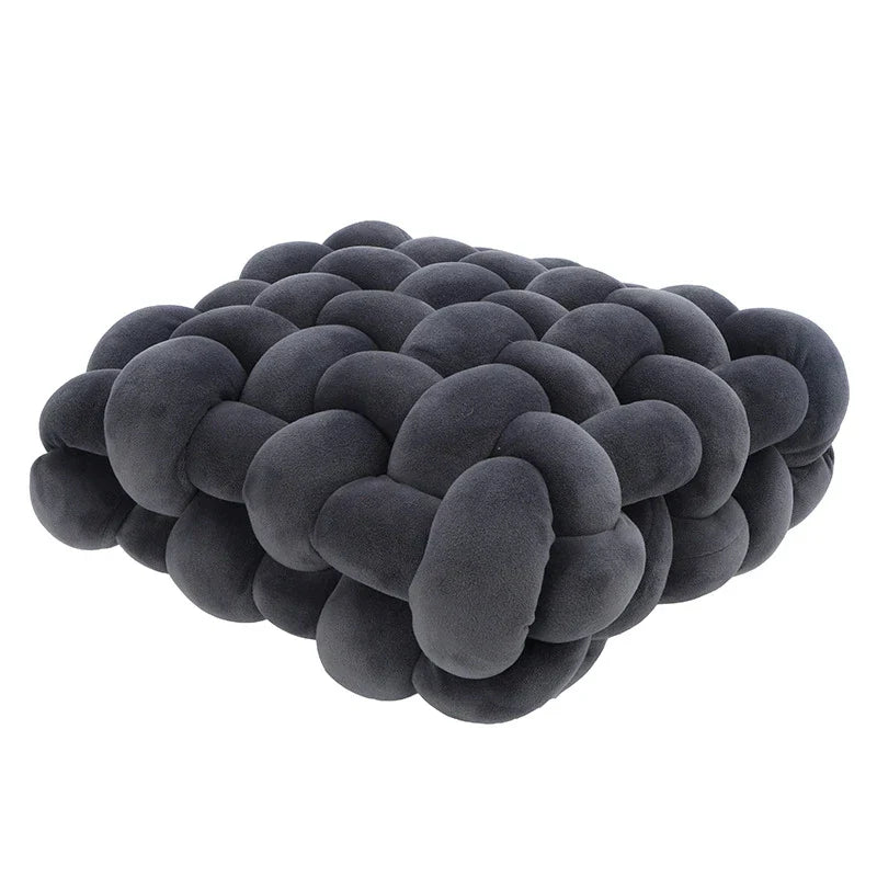 Grey Knot Square Pillows