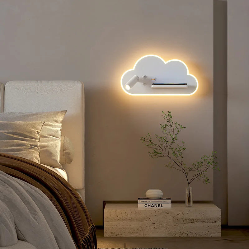 Decorbites™ LED-Bettlampe mit kabelloser Telefonladefunktion und USB, Multifunktions-Wandleuchte