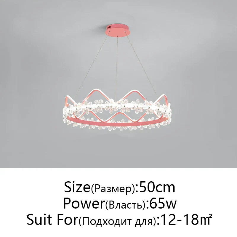 Decorbites™ Kristallblumenring-Leuchter für modernes Wohn- und Schlafzimmer