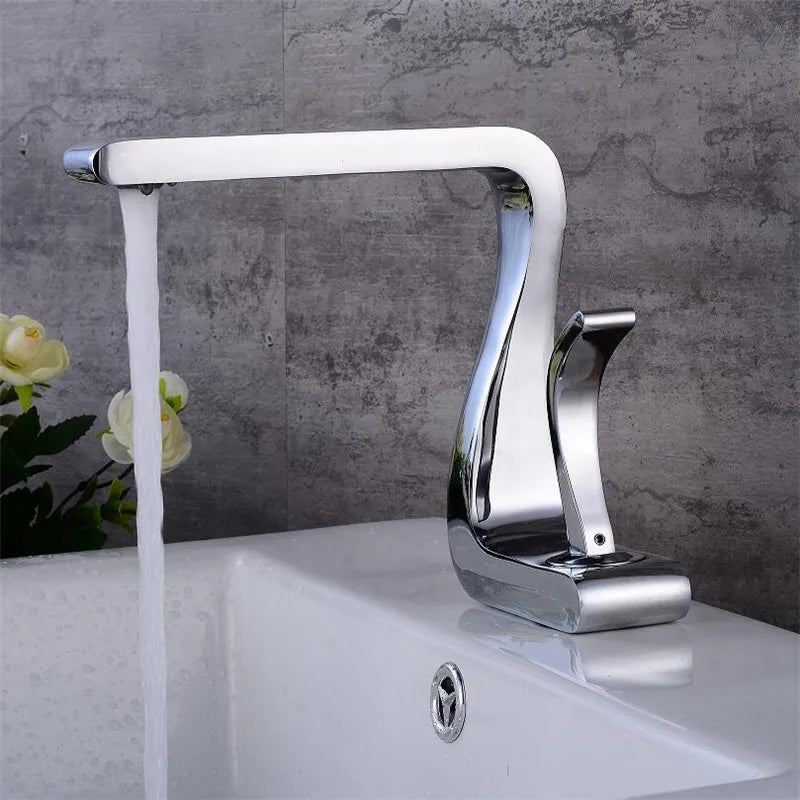 Gold White Brass Faucet