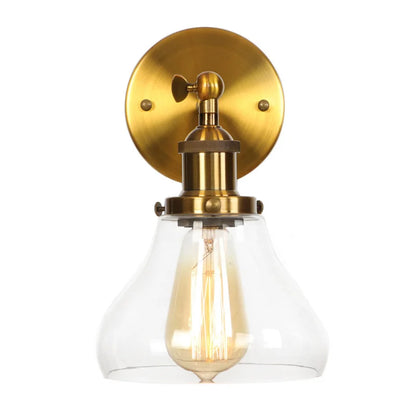 Decorbites™ Gold LED Wandlampe Retro Schlafzimmerlampe | Loft Eisen Dekoration Gang Restaurant Zuhause