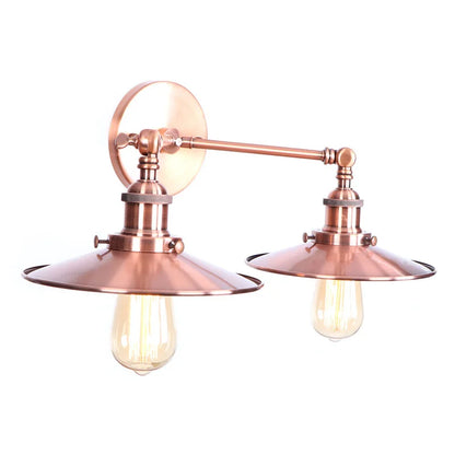 DecorBites™ Dual Head LED Wall Light Pink Industrial Bedside Lamp