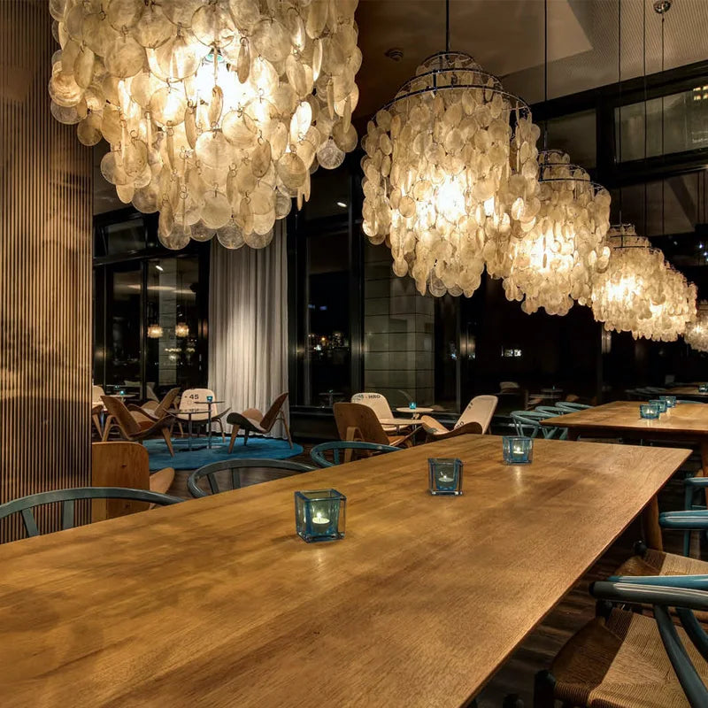 Decorbites™ Äolische Glocken Muschel-Lüster für mediterranes Wohnzimmer, Geschäft, Bar und Restaurant