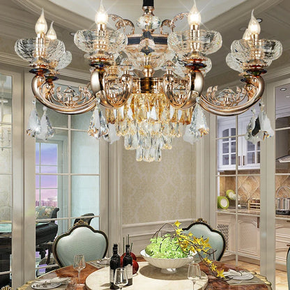 Decorbites™ Jade-Kristall-Kronleuchter: Elegante europäische Wohnzimmerlampe