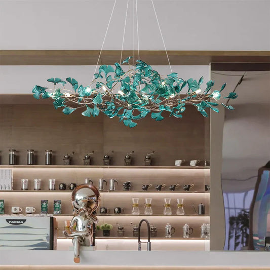 Decorbites™ Gingko-Blatt-Leuchter: Moderne Luxus-Kunstdekoration für Zuhause, Restaurant & Bar