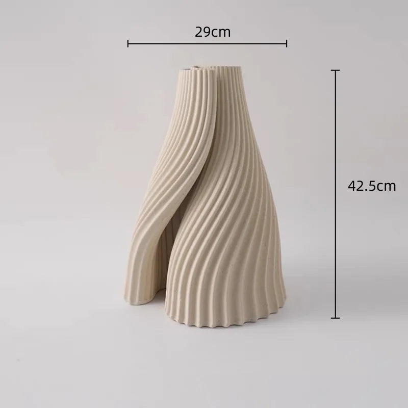 Decorbites™ Geometrische Falten-Keramik-Blumenvasen Heimdekoration Handwerkskunst